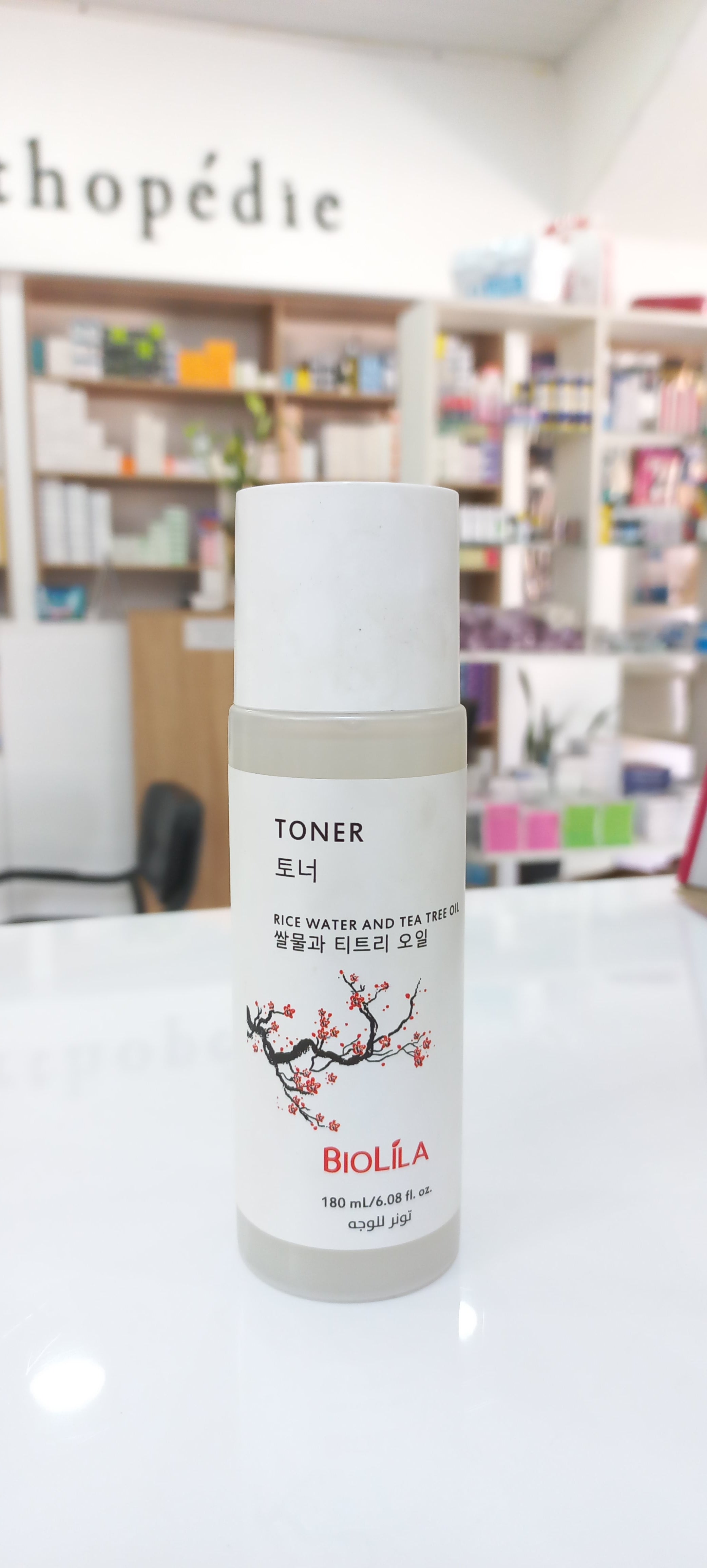 Biolila Toner 180ml – Lotion Tonique Purifiante à l’Eau de Riz et à l’Huile d’Arbre à Thé