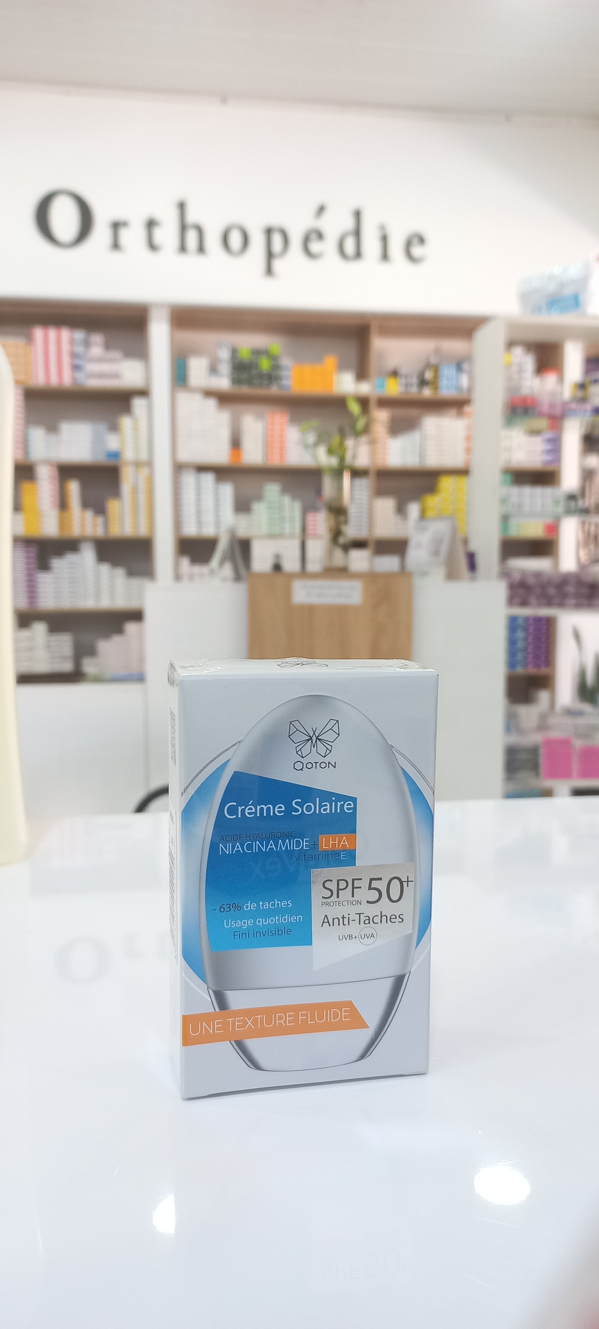QOTON CREME SOLAIRE ANTI TACHE NSPF50+ 50ML