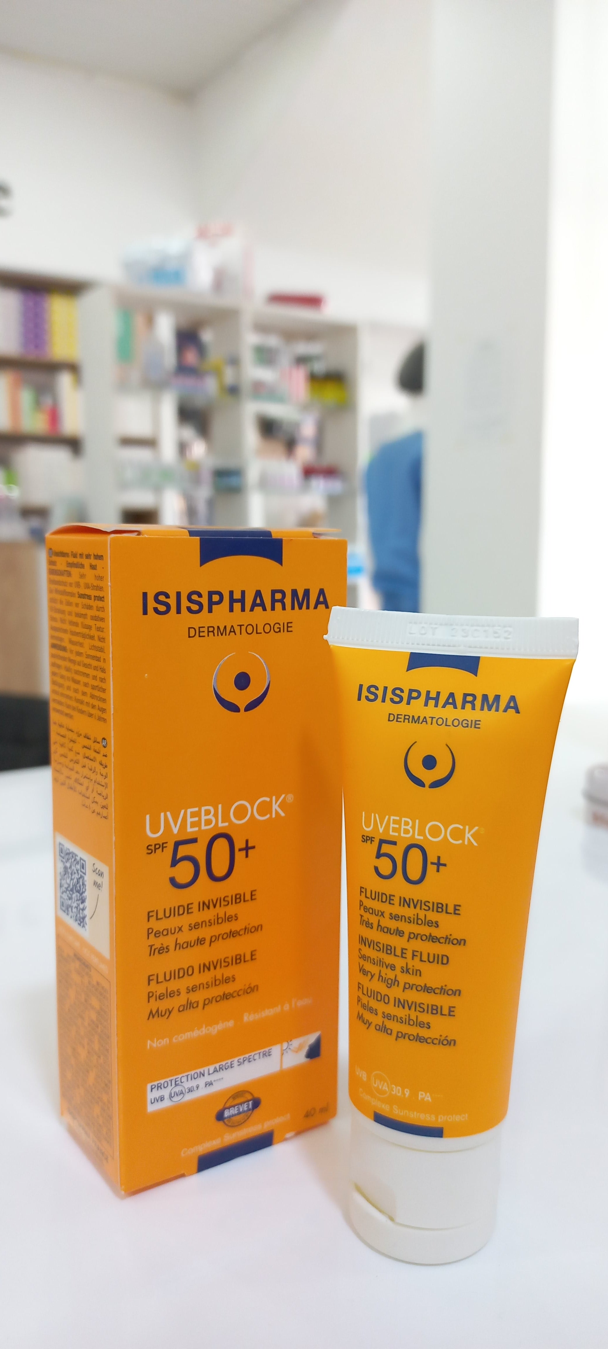 ISISPHARMA UVEBLOCK SPF50 Fluide invisible 40 ml